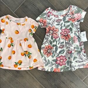 Set of Two Old Navy Baby Dresses. One NWT. Size 6-12M